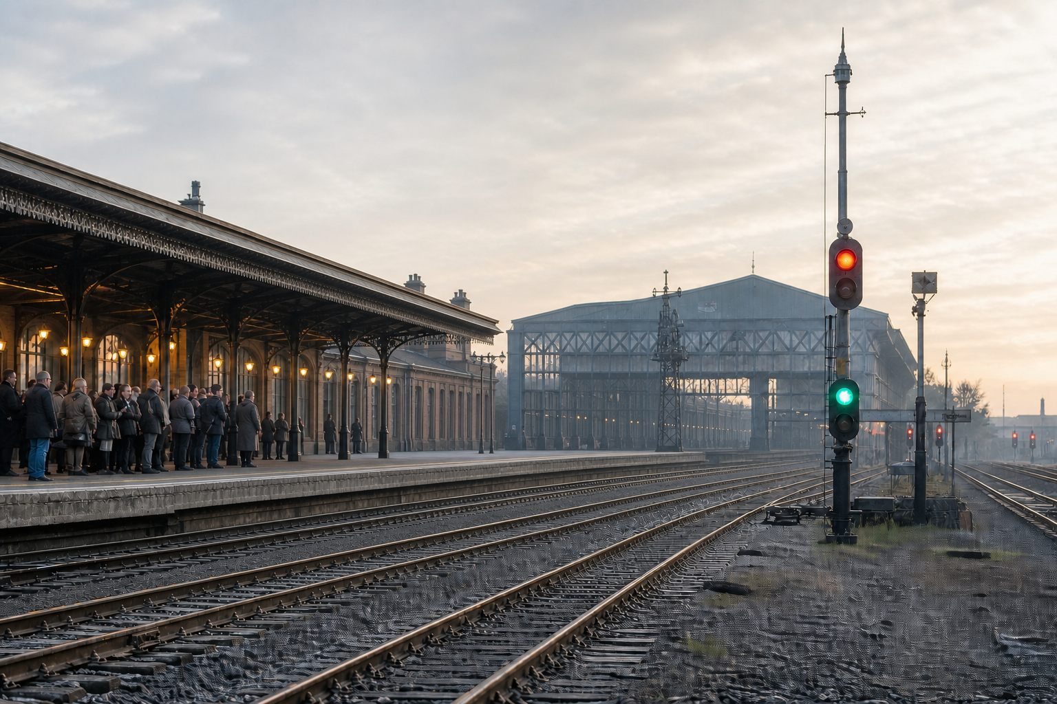 Train Tracks with Signal Lights-2